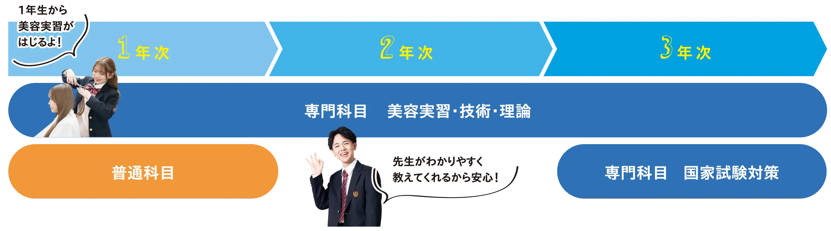 3年間のカリキュラム
